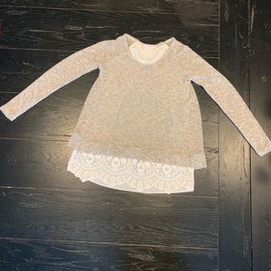 Moa Moa Girls Sweater with Lace